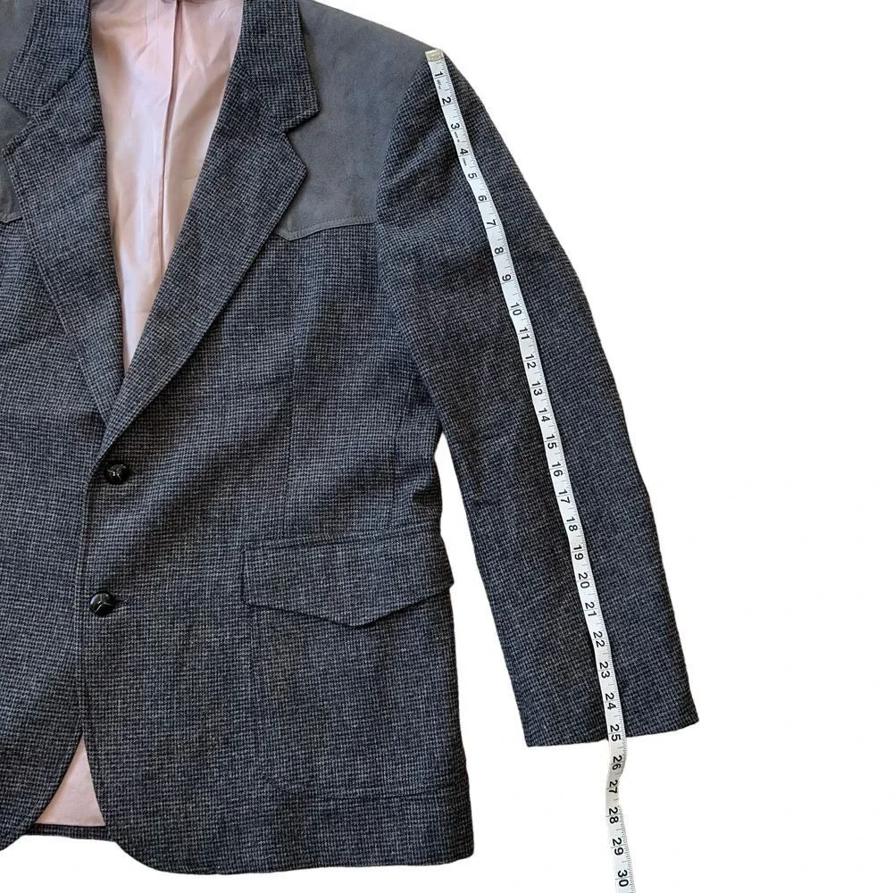 Pendleton Men's Vintage Wool Western Style Sport coat Blazer Elbow Patches Sz 44